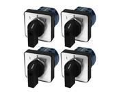 4pcs Rotary Selector 3 Position 8 Terminal Changeover Combination Switch