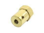 4mm Hex Coupling Copper Cylinder for Smart Car Wheels DC Geared Motor