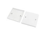 Unique Bargains 2pcs White Safety Screw Mounted Wall Panel Face Plate Cover