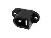 Black 3 Pins PCB Mounting Panel Soldering DC 5.5x2.1mm Socket Jack Connector