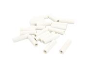 20 Pcs Cylindrical Ceramic Insulation Pipe Tube White 12mmx6.2mmx42.6mm