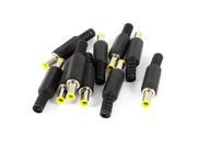 10 Pieces Black Plastic End to DC 3.5x1.35mm Female Power Jack Adapter
