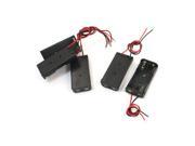5Pcs Wired Spring Loaded Plastic 2 x 1.5V AAA Battery Holders Cases