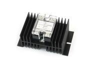 AC 28 280V 50A Output 4 Screw Terminal 1 Phase Black Heatsink Solid State Relay