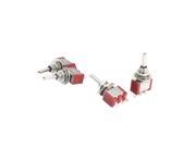 SPDT ON OFF ON 3 Position Momentary Electric Toggle Switch AC 120V 5A Red 4pcs