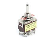 11mm Panel Mount DPDT ON OFF ON 3 Position Toggle Switch AC 250V 15A E TEN223