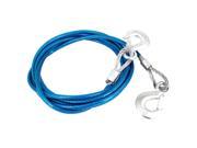 4M Long 8mm Dia 5 Tons Vehicle Car Van Steel Towing Cable Tow Rope Snatch Strap