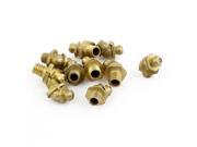 5.5mm Dia Male Thread 45 Degree Brass Hydraulic Grease Nipple Fitting 10 Pcs