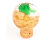 Gold Tone Bufonid Green Cabbage Designed Gear Shift Knob for Auto Car