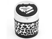 4.5 Height 3.5 Dia Leopard Pattern Metal Smokeless Ashtray for Car