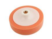 15cm Dia Orange White Rounded Shape Soft Sponge for Auto Car Wash Polishing