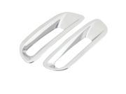 2 Pcs Silver Tone Rear Fog Light Lamp Covers Trims for Toyota Highlander