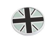 Green Black White Union Jack Pattern Car Decorative Badge Sticker