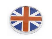 Car Vehicle Union Jack Pattren Round Shaped Decorating Badge Emblem Sticker