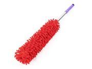Car Purple Plastic Coated Handle Red Microfiber Wash Cleaning Dust Brush Cleaner