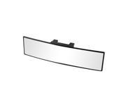 JDM 275mm Wide Angle Curve Interior Clip Mount Rear View Mirror Black Frame