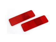 15 x 5cm Auto Car Self Adhesive Red Retangle Plastic Reflective Stickers 2 Pcs