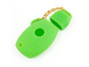 Green Soft Silicone Car Key Holder Case Cover Protector for Benz
