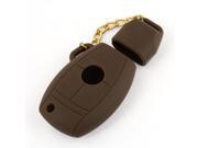 Brown Grenade Shape Silicone Car Key Bag Cover for Benz