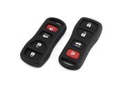2PCS Plastic 4 Buttons Mini Remote Key Holder Cover Protector for Nissan