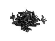 20 Pcs Plastic Hood Prop Rod Support Clamps Black for Car Vehicle