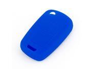 Car Blue Silicone Remote Key Holder Cover Protector for Buick