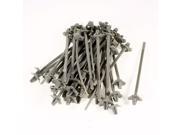 40 Pcs 113mm x 4.2mm Gray Nylon Winged Push Mount Electrical Cable Zip Ties