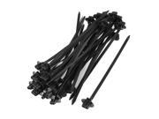 30 Pcs 188mm x 5mm Black Nylon Auto Car Push Mount Wire Cable Tie