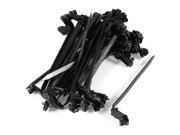 40 Pcs Adjustable Black Nylon Push Mount Cable Ties Cord 156.5mm x 6.9mm