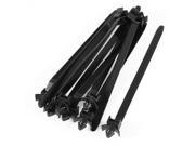 170mm x 8.1mm Black Nylon Umbrella Wing Push Mount Electrical Cable Tie 10 Pcs