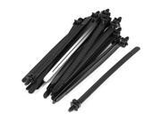 151mm Long Black Nylon Releasable Screw Mount Electric Cable Ties Cords 20 Pcs