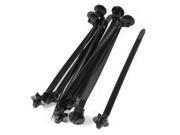 10 Pcs 167mm Long Adjustable Black Nylon Push Mount Design Auto Cable Tie