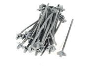 30 Pcs 113mm x 4.2mm Gray Nylon Winged Push Mount Electrical Cable Zip Ties