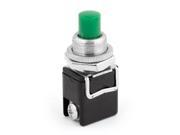 Auto Car DC 12V 2 Pin Green Round Shaped Momentary Press Button Switch