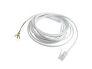 Home Office Spade Lug to 6P2C RJ11 Telephone Line Cable White