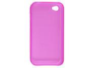 Smooth Soft Plastic Protector Case Fuchsia for iPhone 4 4G Xjsms