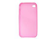 Circles Design Soft Plastic Pink Case for iPhone 4 4G