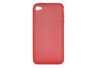 Clear Red Soft Plastic Protect Case for Apple iPhone 4