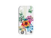 Soft Plastic Protective Floral Cover Case for iPhone 4