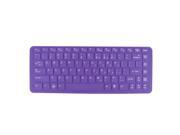Unique Bargains Silicone Keyboard Protector Film Purple for Lenovo Ideapad B470 Z370 G470 G475