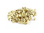 100 Pieces 3mm Female Threaded PCB Brass Standoff Spacer 5mm High Gold Tone M3x5