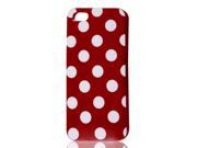White Polka Dots Red Soft Plastic Case Cover for Apple iPhone 5 5G