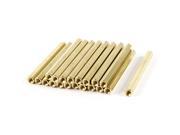 20 Pieces M3 Female Threaded PCB Brass Standoff Spacer 55mm High Gold Tone M3x55