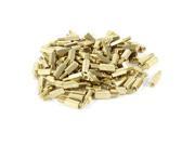 M3 Male to Female Threaded 10mm 6mm PCB Spacer Stand off 16mm Gold Tone 100 Pcs