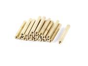 20 Pieces M4 Female Threaded PCB Brass Standoff Spacer 50mm High Gold Tone M4x50