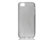 Textured Anti slip Gray Soft Plastic Cover Case for iPhone 5 5G