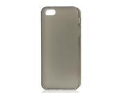 Dark Gray Plastic TPU Soft Case Cover Shell for Apple iPhone 5 5G