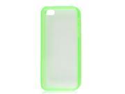 Green Soft Trim Clear Hard Back Plastic Protective Case Cover for iPhone 5 5G
