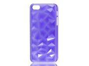 Unique Bargains 3D Water Cube Clear Purple Hard Back Case Cover Protector for iPhone 5 5G 5th