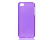 Soft Plastic TPU Case Cover Clear Purple for iPhone 5 5G 5th Gen